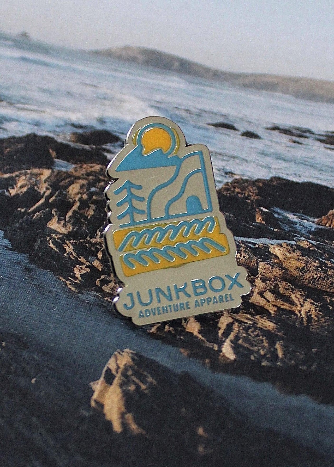 new wave enamel pin badge