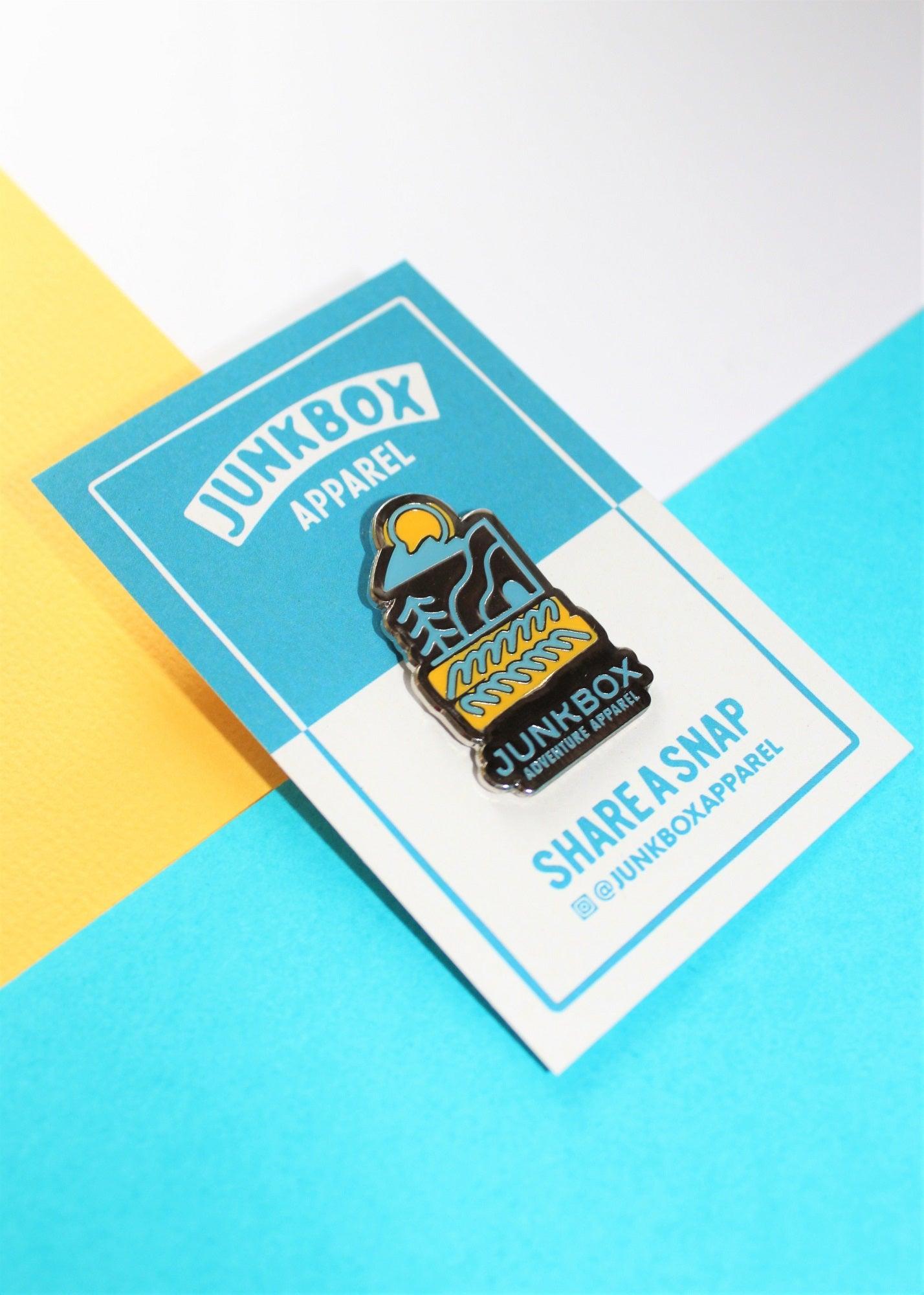 new wave enamel pin