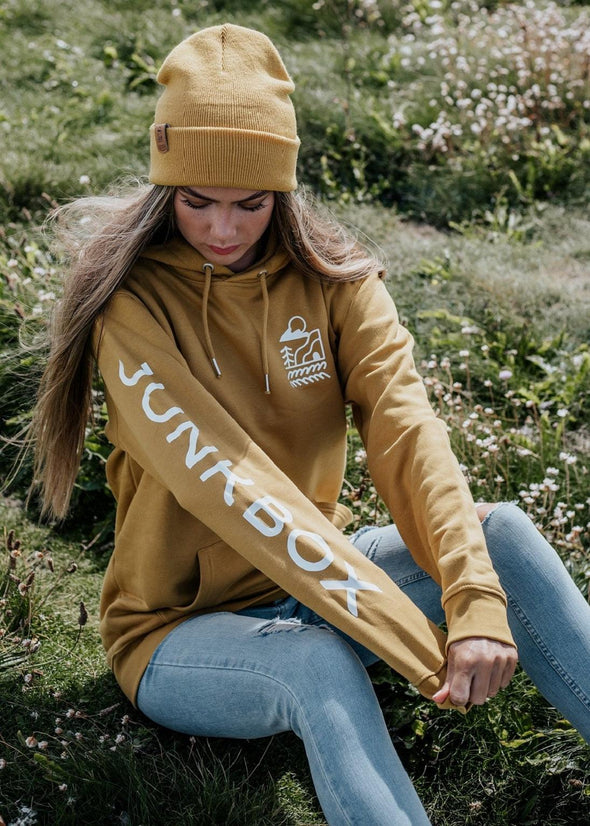 junkbox mustard organic new wave hoodie