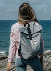 junkbox grey recycled roll top backpack
