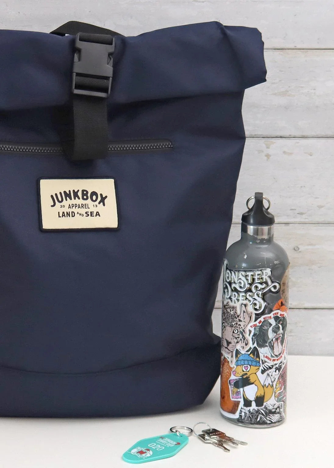 the-adventurer-recycled-roll-top-backpack-in-navy-junkbox-apparel-1 - Junkbox Apparel