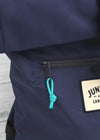 'The Adventurer' Recycled Roll-Top Backpack in Navy - Junkbox Apparel