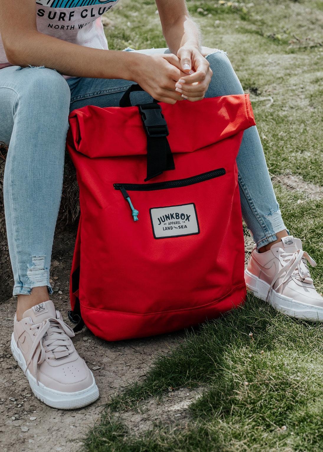 the-adventurer-recycled-roll-top-backpack-in-red-junkbox-apparel-1 - Junkbox Apparel