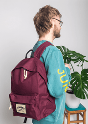 junkbox burgundy recycled classic backpack