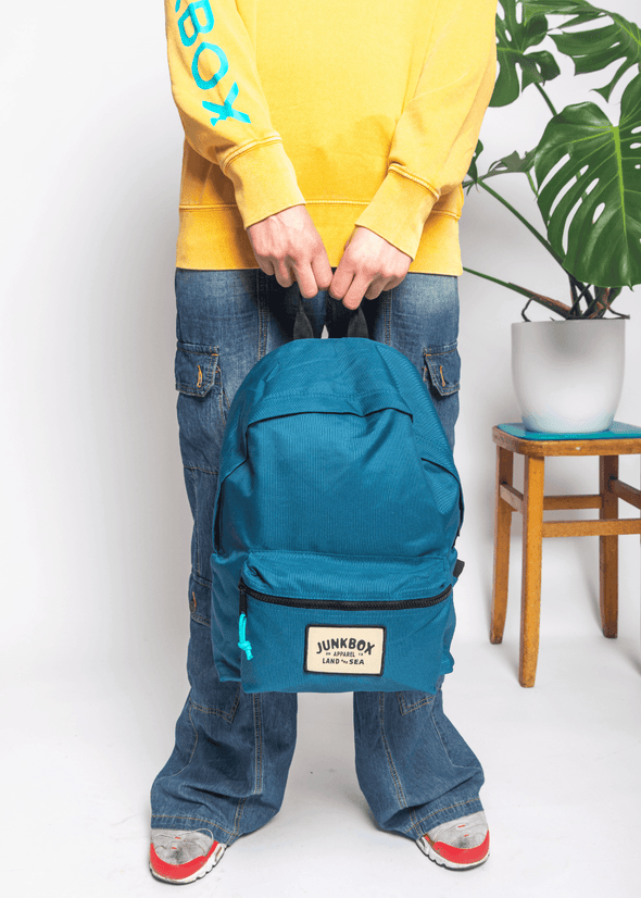 junkbox classic backpack in petrol blue