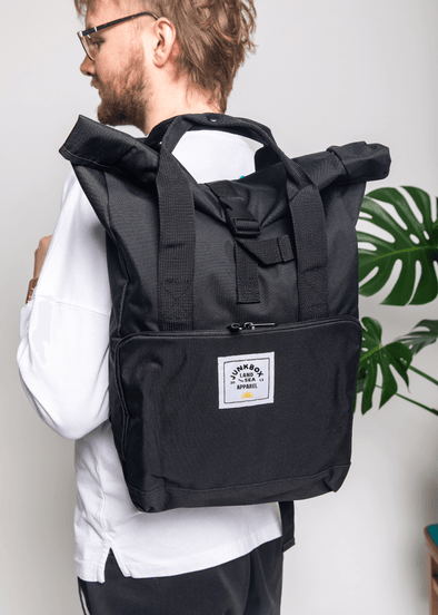 junkbox black recycled everyday backpack