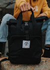 black junkbox roll top backpack