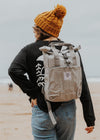 grey junkbox roll top backpack