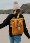 mustard junkbox roll top backpack