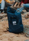 navy roll top junkbox backpack