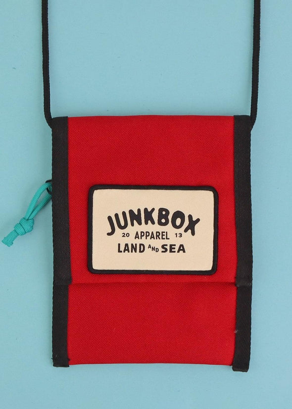 junkbox red recycled pouch