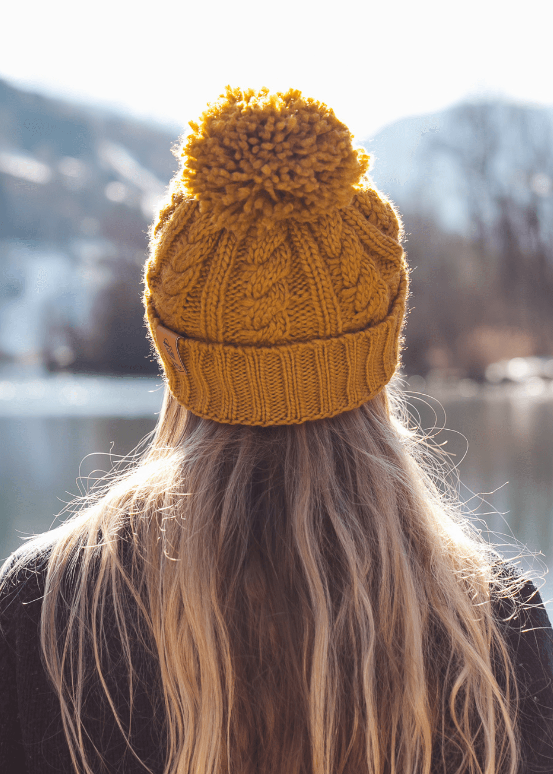 junkbox mustard wanderer beanie bobble hat