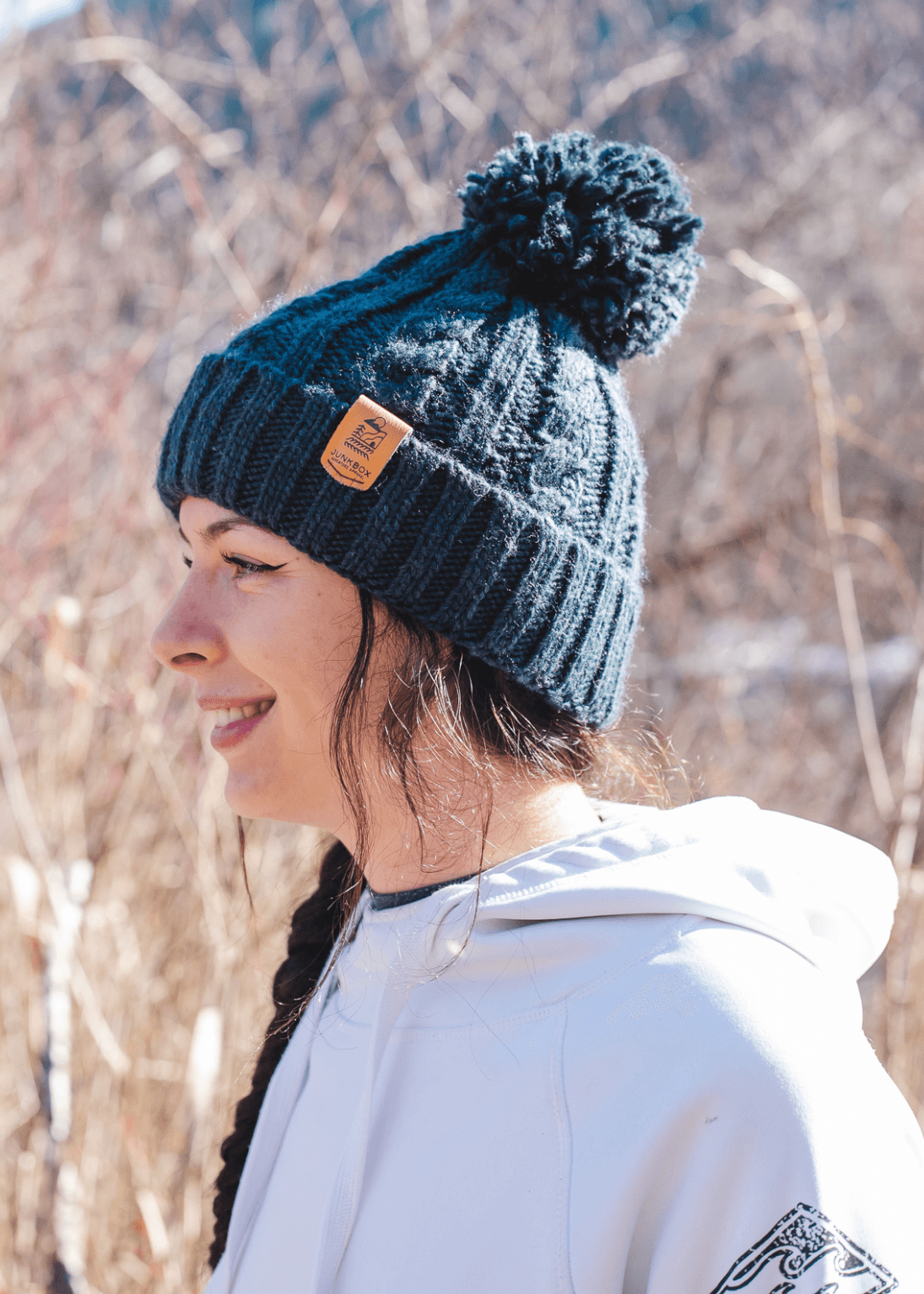 Navy online wooly hat